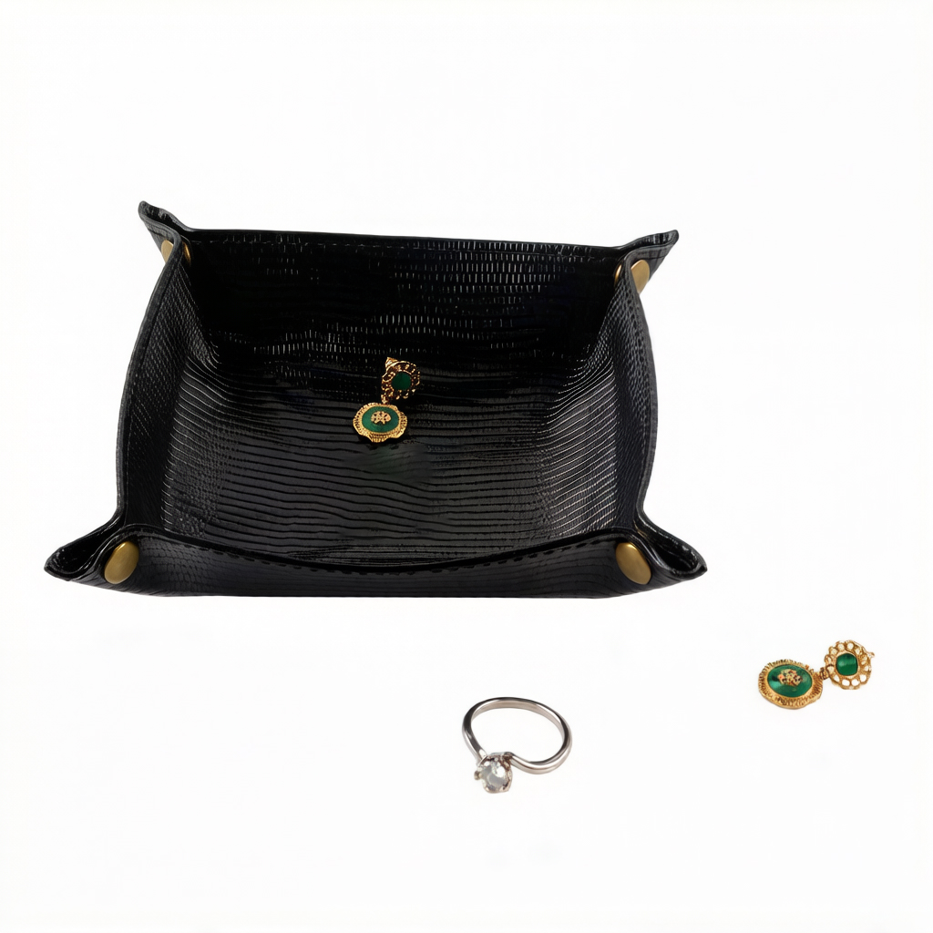 Foldable Lizard Pattern Jewelry Storage Tray